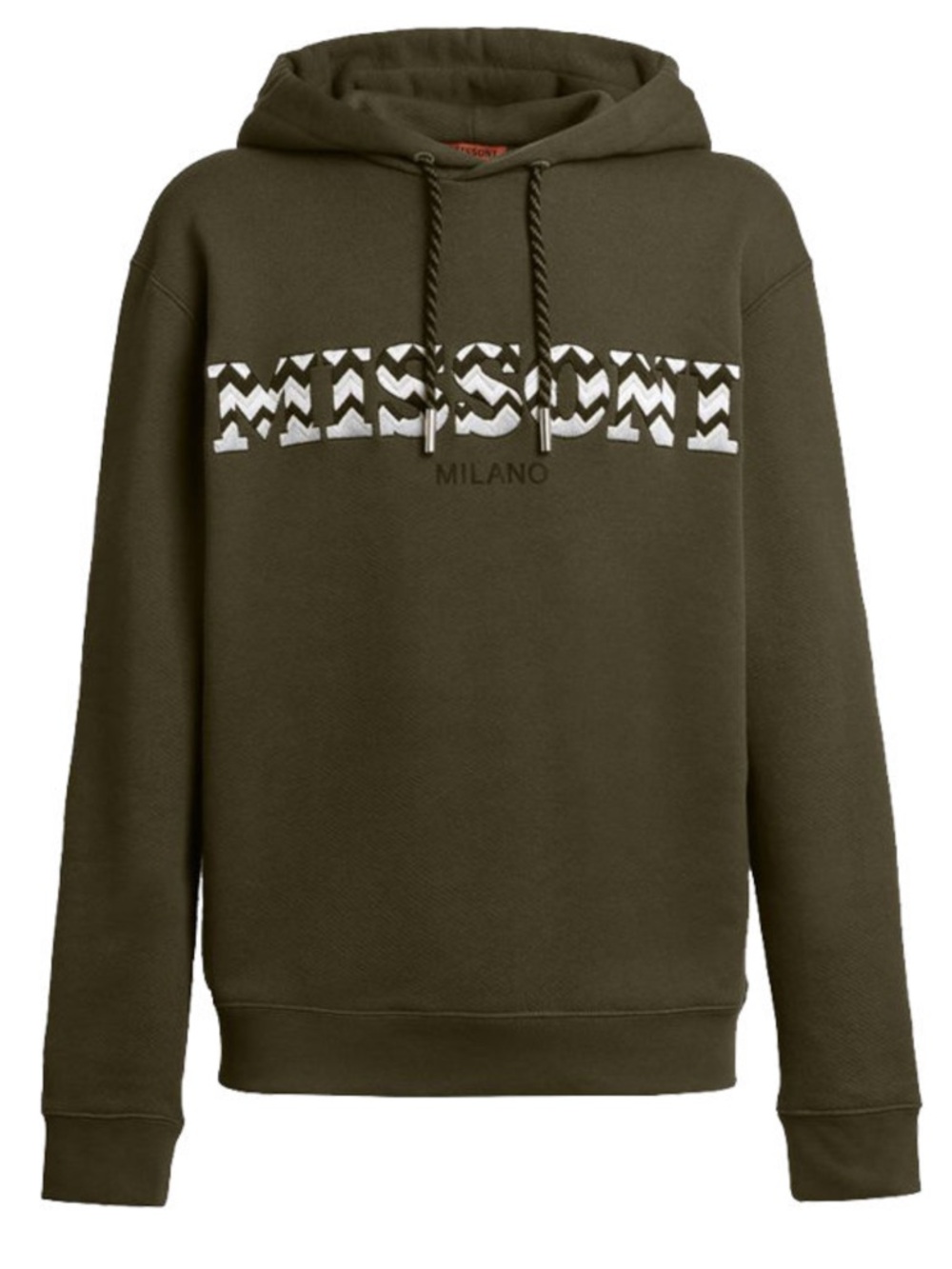 Missoni unisex Olive Green Logo Pullover Hoodie